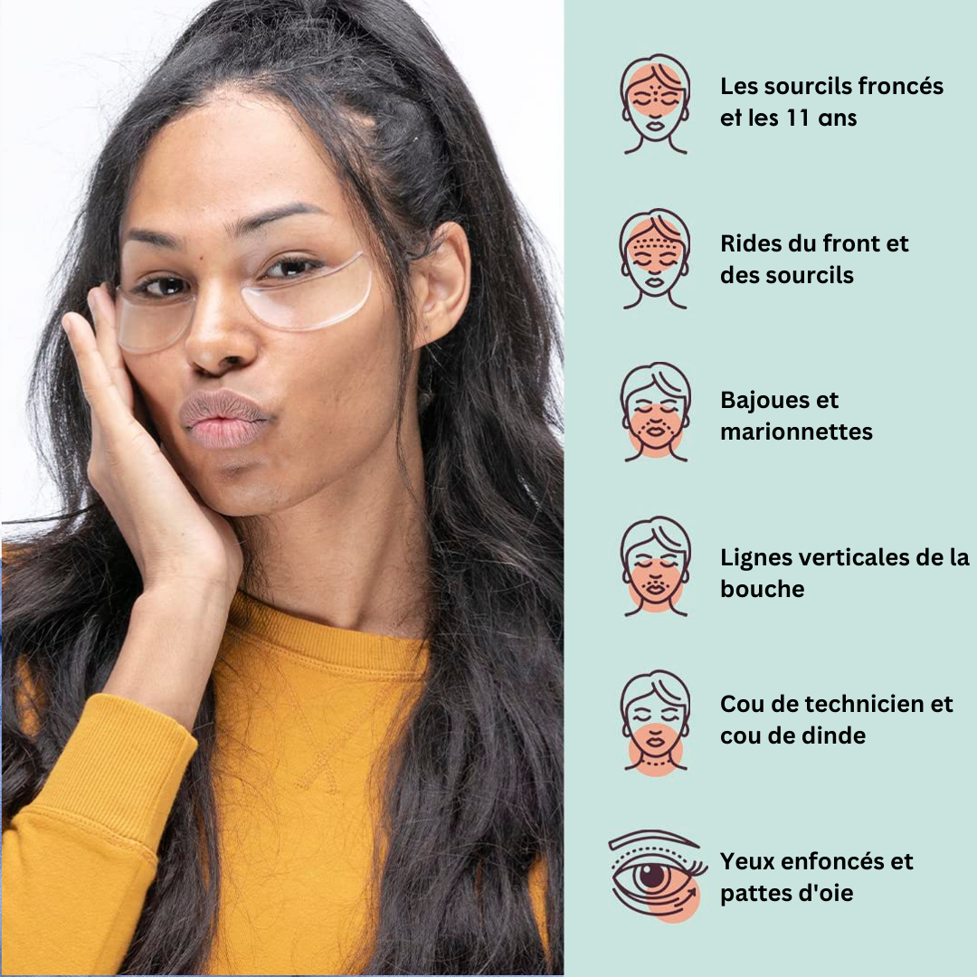 SKEENCARE™ Patchs pour les yeux, la bouche et le front